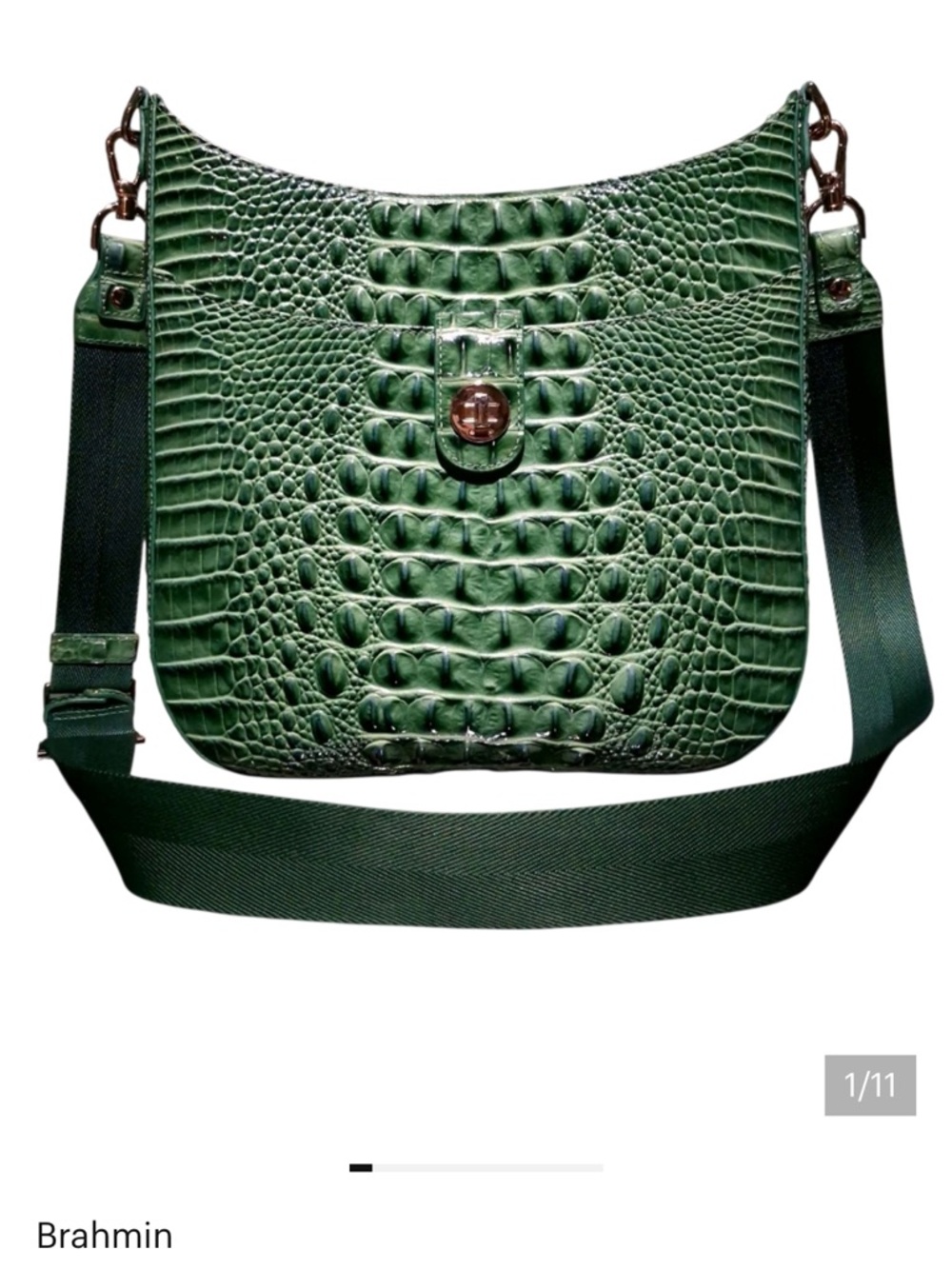 Brahmin Leia Croc Embossed Leather Crossbody Bag. This bag is  gorgeous